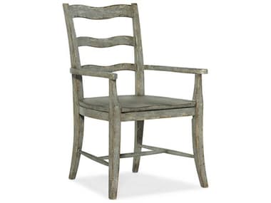 Hooker Furniture Alfresco Oak Wood Gray Arm Dining Chair HOO60257530090