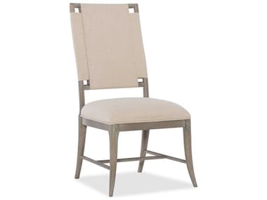 Hooker Furniture Affinity Rubberwood Beige Fabric Upholstered Side Dining Chair HOO605075410GRY