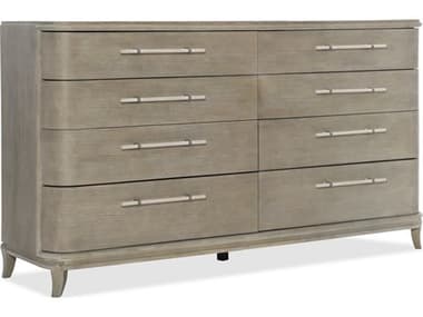 Hooker Furniture Affinity 68" Wide 8-Drawers Gray Rubberwood Double Dresser HOO605090002GRY