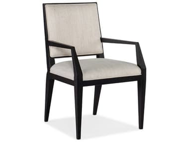 Hooker Furniture Linville Falls Solid Wood Beige Fabric Upholstered Arm Dining Chair HOO61507550099
