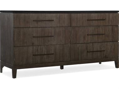 Hooker Furniture Miramar - Aventura Raphael 68" Wide 6-Drawers Brown Oak Wood Double Dresser HOO620290002DKW