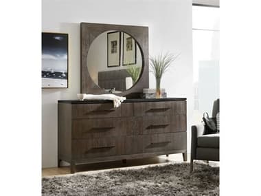 Hooker Furniture Miramar - Aventura 6-Drawers Brown Oak Wood Double Dresser with Wall Mirror HOO620290002DKWSET