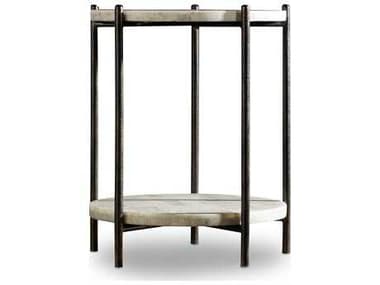 Hooker Furniture Melange 18" Round Stone Black End Table HOO63850267