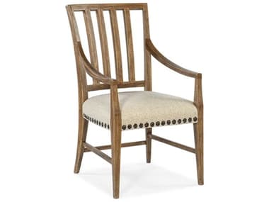 Hooker Furniture Big Sky Saxony Porcelain / Vintage Natural Arm Dining Chair HOO67007540080