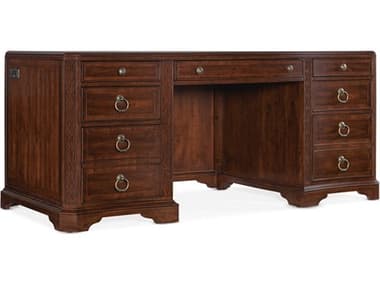 Hooker Furniture Charleston 72" Maraschino Cherry Maple Wood Executive Desk HOO67501056385