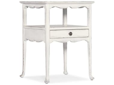 Hooker Furniture Charleston 18" Square Wood Magnolia White End Table HOO67505000505