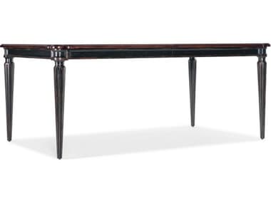 Hooker Furniture Charleston 74-118" Extendable Rectangular Wood Maraschino Cherry Black Dining Table HOO67507520000