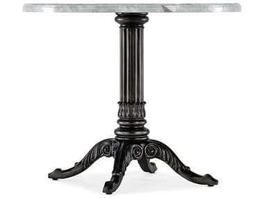Hooker Furniture Charleston 36" Round Carrara Stone Black Dining Table HOO67507520295