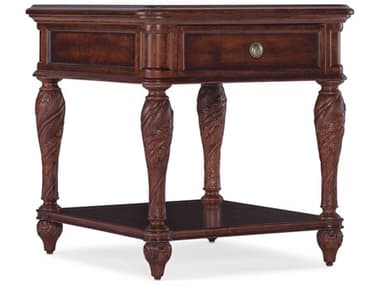 Hooker Furniture Charleston 24" Rectangular Wood Maraschino Cherry End Table HOO67508041385