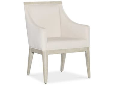 Hooker Furniture Modern Mood Fabric Oak Wood White Upholstered Arm Dining Chair HOO68507540180