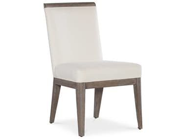 Hooker Furniture Modern Mood Fabric Oak Wood Brown Upholstered Side Dining Chair HOO68507541189