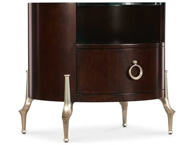 Hooker Furniture Bella Donna Round Glass Brown End Table HOO69008041489