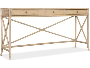Hooker Furniture Retreat Pole Rattan 73" Rectangular Wood Dune Console Table HOO69508017180