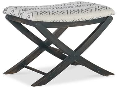 Hooker Furniture Retreat 26" Jafar Grey Black Sand Fabric Upholstered Accent Stool HOO69509011999