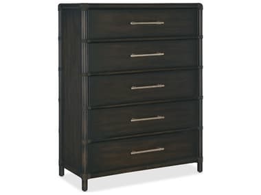 Hooker Furniture Retreat 44" Wide 5-Drawers Black Sand Solid Wood Accent Chest HOO69509021099