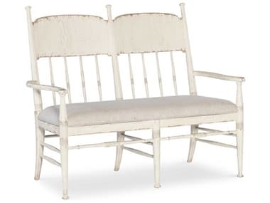 Hooker Furniture Americana Beige Oak Wood Fabric Upholstered Arm Dining Chair HOO70507501902