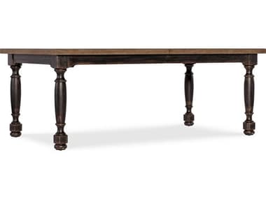 Hooker Furniture Americana 80-102" Rectangular Black Wood Dining Table HOO70507520089