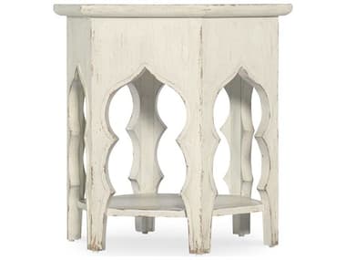 Hooker Furniture Americana 26" Hexagon White Wood End Table HOO70508011502