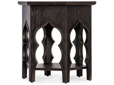 Hooker Furniture Americana 26" Hexagon Black Wood End Table HOO70508011589