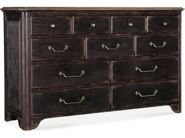 Hooker Furniture Americana 68" Wide Brown Oak Wood Double Dresser HOO70509000189