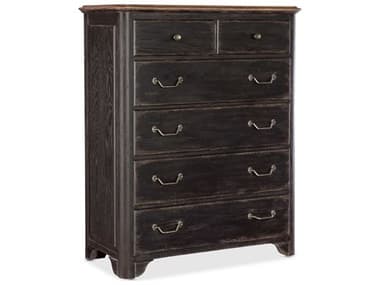Hooker Furniture Americana 46" Wide Black Brown Oak Wood Accent Chest HOO70509001089