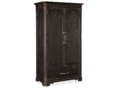 Hooker Furniture Americana 48" Wide Black Brown Oak Wood Wardrobe Armoire HOO70509001389