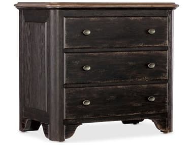Hooker Furniture Americana 34" Wide 3-Drawer Brown Oak Wood Nightstand HOO70509001689