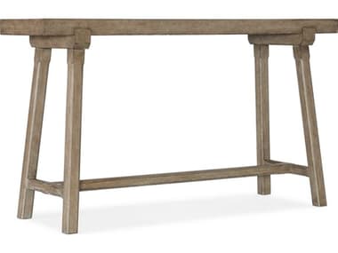 Hooker Furniture Commerce And Market Splayed Leg 56" Rectangular Wood Natural Light Console Table HOO72288500985