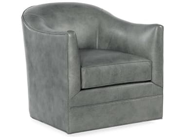 Hooker Furniture Gideon Swivel Gray Leather Accent Chair HOOCC302SW092