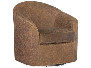 Hooker Furniture Remi Swivel Brown Leather Accent Chair HOOCC310SW088