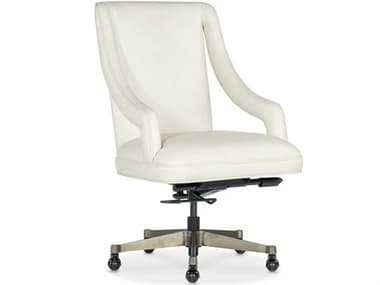 Hooker Furniture Ec Meira White Leather Adjustable Swivel Tilt Executive Desk Chair HOOEC210001