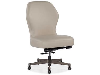 Hooker Furniture White Leather Adjustable Swivel Tilt Computer Office Chair HOOEC370090