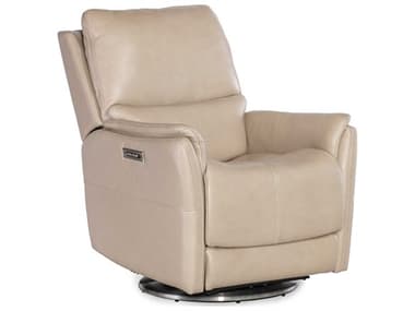 Hooker Furniture Soiree Zero Gravity Maverick Ivory Beige Leather Recliner with Power Headrest HOORC607PHSZL070