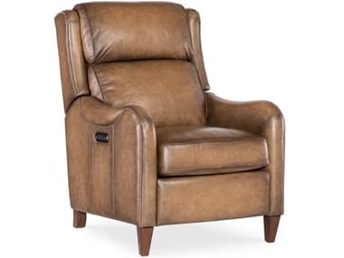 Hooker Furniture Rc Carrington Dark Wood Brown Leather Recliner HOORC819PH078