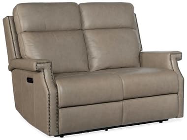 Hooker Furniture Vaughn Zero Gravity Shattered Stone Gray Leather Loveseat with Power Headrest HOOSS106PHZ2091