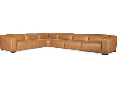 Hooker Furniture Fresco Brown Leather Sectional Sofa HOOSS4046PC3080