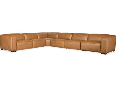 Hooker Furniture Fresco Brown Leather Sectional Sofa HOOSS4046PC4080