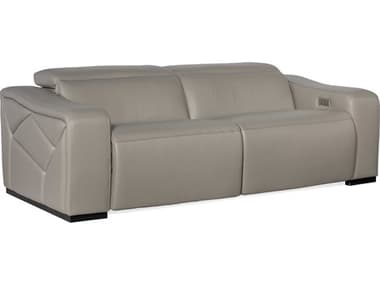Hooker Furniture Sorrento Dove / Dark Wood Loveseat Sofa with Power Headrest HOOSS602RLPH091
