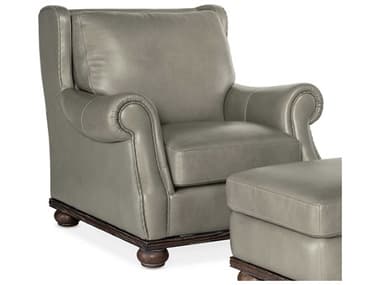 Hooker Furniture William 41" Gray Leather Club Chair HOOSS70701094