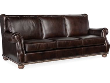 Hooker Furniture Derrick Burnt Umber / Dark Wood Sofa HOOSS70703089