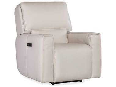 Hooker Furniture Miles Oslo Antelope White Leather Zero Gravity Power Recliner with Power Headrest HOOSS727PHZ1001