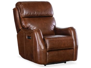 Hooker Furniture Harlan Carrington Walnut Brown Leather Zero Gravity Power Recliner with Power Headrest HOOSS734PHZ1088