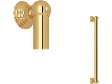 Rohl 18" Decorative Grab Bar In Italian Brass HOR1260IB