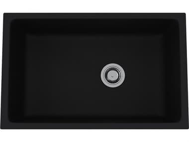 Rohl Allia 31 Single Bowl Undermount Fireclay Kitchen Sink In Matte Black HOR630763