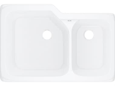 Rohl Allia White Fireclay 1 1/2 Bowl Undermount Only Kitchen Sink HOR633700