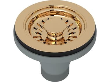 Rohl Basket Strainer Without Remote Pop-Up Pull Knob In English Gold Manual Operation HOR738EG