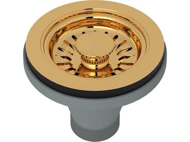 Rohl Basket Strainer Without Remote Pop-Up Pull Knob In Italian Brass Manual Operation HOR738IB