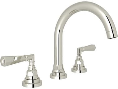 Rohl San Giovanni Deck Mounted Three Hole Widespread Lavatory Faucet In Polished Nickel  HORA2328LMPN2