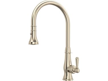 Rohl Patrizia Single Hole Pulldown Kitchen Faucet In Satin Nickel HORA3420LMSTN2