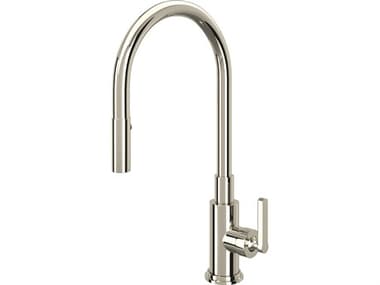 Rohl Lombardia Single Hole Pulldown Kitchen Faucet In Polished Nickel HORA3430LMPN2